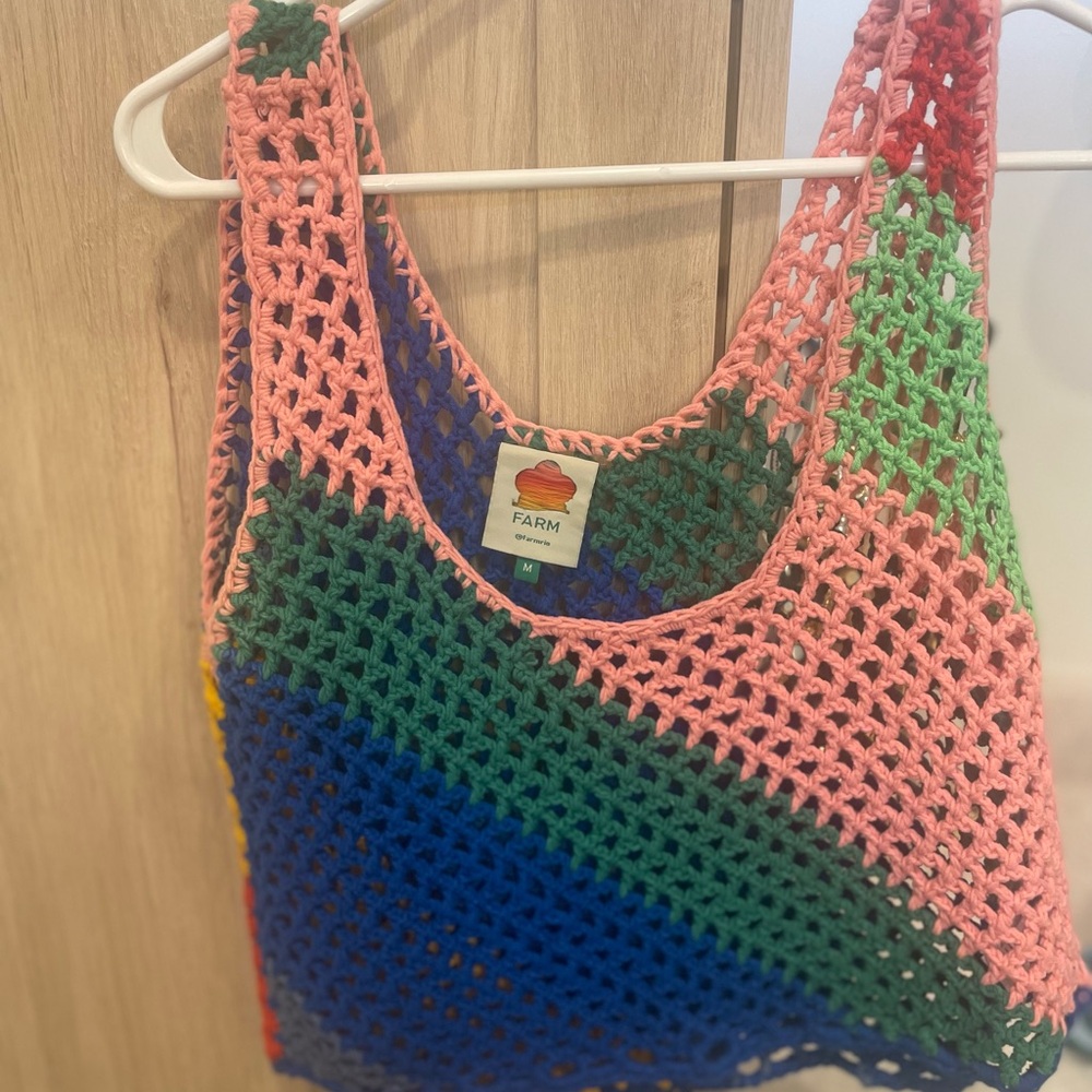FARM Rio Colorful Crochet Crop Top